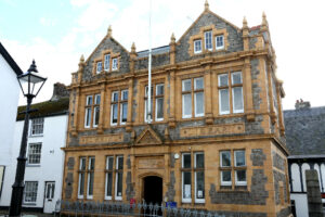 Front exterior view of Mortonhampstead Library