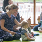 Parents and toddlers sitting in a circle