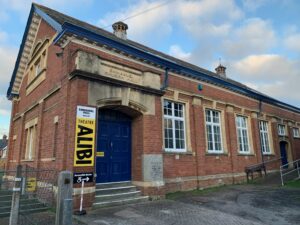 Outside view of Emmanuel Hall, St Thomas Library new temporary home